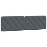 Cumpara ieftin Perna tablie de pat, gri inchis, 180 cm, catifea