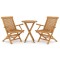 Set mobilier de gradina, 3 piese, lemn masiv de tec