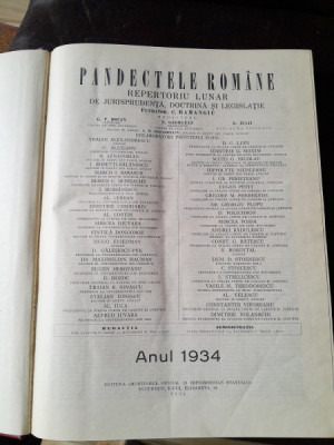 Pandectele romane , C. Hamangiu , 1934 foto