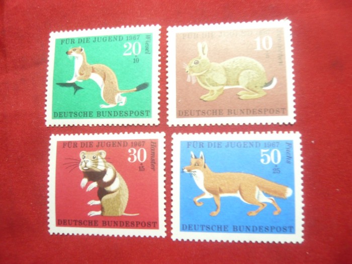 Serie RFG 1967 Fauna , 4 valori