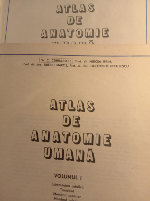 Atlas de anatomie umana,2 vol,Mircea ifrim