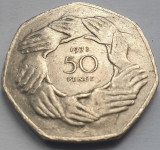 50 pence 1973 Marea Britanie , Entry in European Economic Community, km#918, Europa