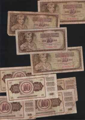 Iugoslavia Yugoslavia 10 dinari dinara 1968 78 81 VG F pret pe bucata foto