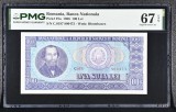 100 lei 1966 PMG67 UNC bancnota gradata