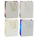 Punga de cadou cu inimioare stralucitoare, 23 x 18 x 10.5 cm, Lean 22235