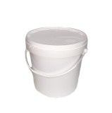 Galeata alimentara sigilabila, cu capac, 18 litri, alb