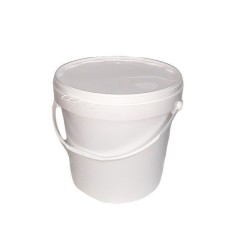 Galeata alimentara sigilabila, cu capac, 18 litri, alb