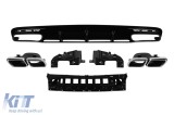 Difuzor tip S63 cu capace cromate potrivit pentru bara spate A Design pe Mercedes S-Class C217 coupe dupa 2014 -oo--oo- Performance AutoTuning