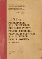 LISTA PESTICIDELOR SI A PRODUSELOR BIOLOGICE AVIZATE PENTRU PROTECTIA PLANTELOR CULTIVATE SI A PADURILOR IN-270435