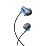 Casti Stereo cu Microfon &ndash; mufa Jack 3.5mm (Albastru) HOCO M75