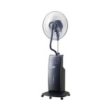 Ventilator cu Picior BeCool, 40cm, Umidificare, 3 Viteze, Timer, Telecomanda, Negru