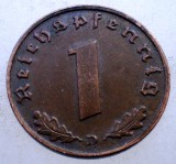 2.585 GERMANIA WWII 1 REICHSPFENNIG 1939 D, Europa, Bronz