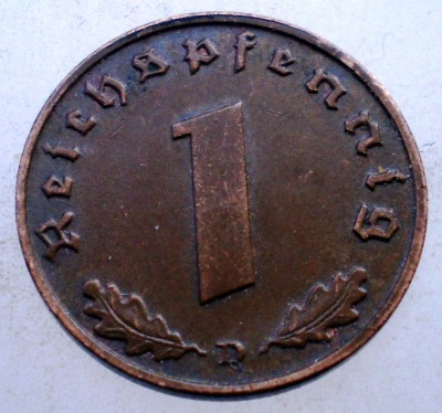 2.585 GERMANIA WWII 1 REICHSPFENNIG 1939 D foto