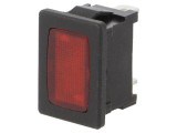 Lampă de control neon Marquardt roșie 230V AC, 01807.1102-01, pentru montare &icirc;n panou, plastic