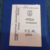 Program Poli Timisoara - FCM Galati
