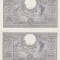 Belgia 2 X 100 Francs 20 Belgas 15.07.1943 XF+ CONSECUTIVE