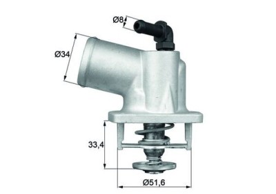 MAHLE TI 54 92D termostat,lichid racire foto