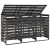 VidaXL Magazie de pubele triplă, 210x75x121 cm, lemn masiv pin vopsit 315412