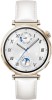 Smartwatch Huawei Watch GT 5 Jana-B19L, corp din inox auriu pal și curea alba din piele compozită, Blister 55020DJT