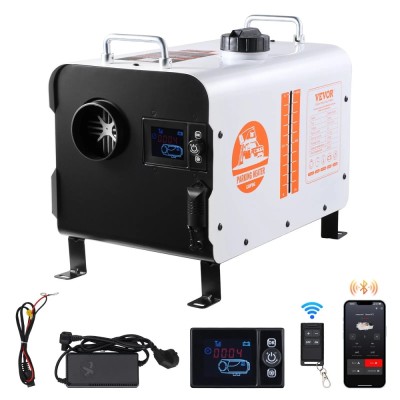 Incalzitor diesel VEVOR 8KW, incalzitor de aer diesel multifunctional 12V 24V, 220 V cu control prin aplicatie Bluetooth, telecomanda si ecran de afis foto