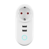 Priza Inteligenta cu USB, 16A, Wireless 2, 4GHz, 2 X USB, Smart Home, Google Home. Amazon Echo, Alexa @SmartWiz smw61