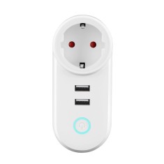 Priza Inteligenta cu USB, 16A, Wireless 2, 4GHz, 2 X USB, Smart Home, Google Home. Amazon Echo, Alexa @SmartWiz smw61