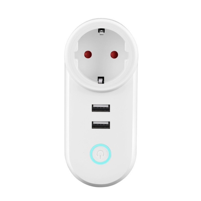 Priza Inteligenta cu USB, 16A, Wireless 2, 4GHz, 2 X USB, Smart Home, Google Home. Amazon Echo, Alexa @SmartWiz smw61
