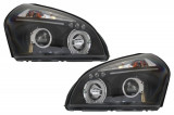 Faruri Angel Eyes compatibil Hyundai Tucson (2004-2010) Negre Performance AutoTuning