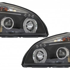 Faruri Angel Eyes compatibil Hyundai Tucson (2004-2010) Negre Performance AutoTuning