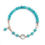 Cumpara ieftin Brățară Lilou din jad verde acvatic și cuarț