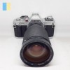 Canon AV-1 SLR Film 35mm cu Obiectiv Prospect 28-200mm Macro Zoom, Curea Canon - Aparat Foto Vintage