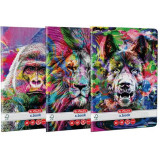 Caiet A4 60 file dictando motiv Colors Animals, Herlitz