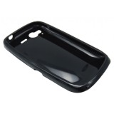 Husa silicon negru lucios pentru HTC Desire S