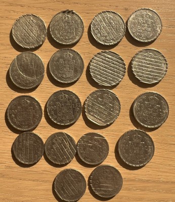 Lot monede demonetizate 100 si 50 lei foto