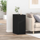 Birou dulap vidaXL &icirc;n stejar negru - 33x50x75 cm - Fabricat din lemn ingineresc