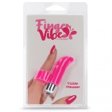Vibrator pentru Deget Finger Vibe Tickle Pleaser, Roz#