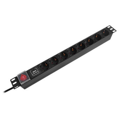 PDU RACK 19 INCH 8 PRIZE SWITCH 16A 2M EMTEX foto