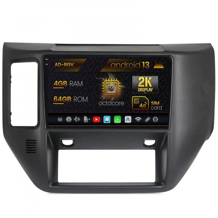 Navigatie Nissan Patrol (2004-2012), Android 13, V-Octacore 4GB RAM + 64GB ROM, 9.5 Inch - AD-BGV9004+AD-BGRKIT166V2