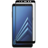 Folie sticla 5D Full Glue pentru Samsung Galaxy A8 Plus (2018), Negru