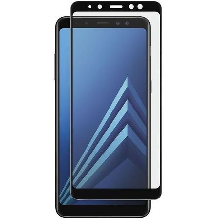 Folie sticla 5D Full Glue pentru Samsung Galaxy A8 Plus (2018), Negru