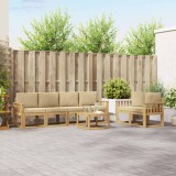 vidaXL Set de canapele de exterior cu pernă 7 pcs Alb și Bej 3387277