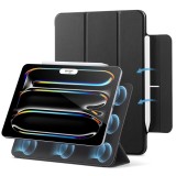 Husă pentru Pad Pro 11 inch M4 (2024), atașare magnetică, husă subțire pliabilă &icirc;n trei cu suport, compatibilă cu Pencil Pro/USB-C, protecție durabilă