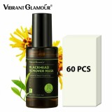 Ser pentru &amp;icirc;ndepărtarea punctelor negre pe baza de plante micșorarea porilor Vibrant Glamour 15ml cu 60 plasturi