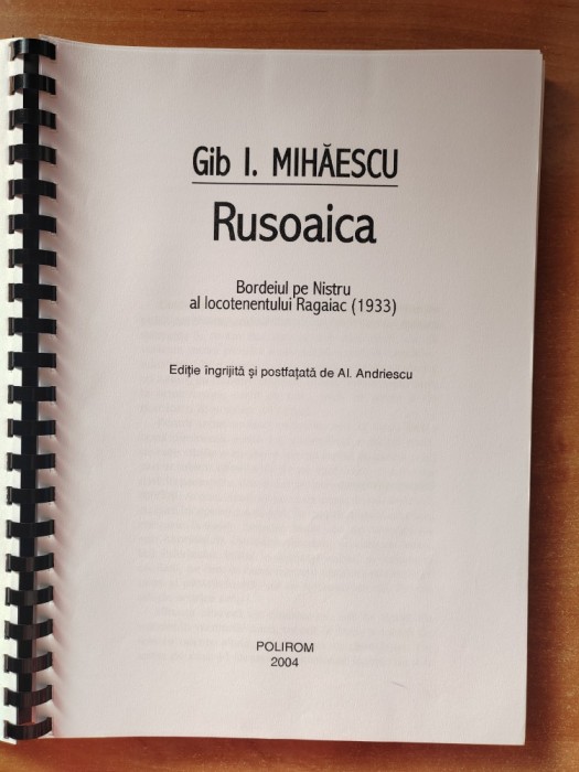 RUSOAICA DE GIB I. MIHĂESCU