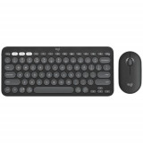Kit tastatura + mouse Logitech Pebble 2 Combo, Negru