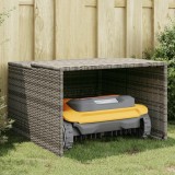 Garaj pentru masina de tuns iarba, gri 86x90x52/57 cm poliratan GartenMobel Dekor, vidaXL