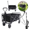 Carucior de gradina pentru transport, pliabil, metalic, negru, JollyMag, AR07CZ, 72x47x68-87cm