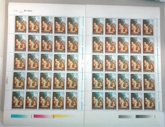 TIMBRE ROMANIA LP1399/1995 CRĂCIUN -Set 2 coli tip A+B- MNH