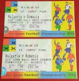 Bilet (de colectie) meci fotbal ROMANIA - BULGARIA (Campionatul European de Fotbal ANGLIA 13.06.1996)