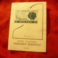 Colita Polonia 1956 - Muzica - Fr.Chopin / Ziua Timbrului , fara guma